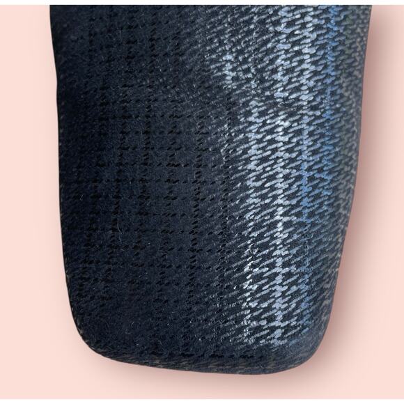 STUART WEITZMAN Black Lines Suede Vintage 90s Low Heel Pumps Square Toe Sz 9.5 - Picture 10 of 14